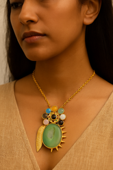 CELESTIAL BLOOM PENDANT NECKLACE